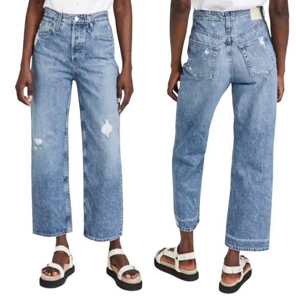 AG ADRIANO GOLDSCHMIED Knoxx High Rise Baggy Boyfriend Jeans Inland Wash - Picture 1 of 14